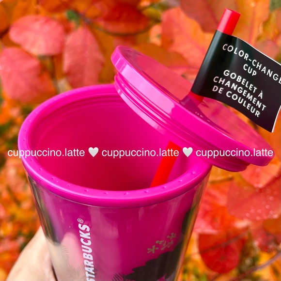 ❤️LAST🎄Starbucks Magenta Purple Winter 2021 Holiday Pinecone Color Changing Cup - Picture 5 of 6